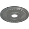 Ekena Millwork Melonie Ceiling Medallion (Fits Canopies up to 6 3/8"), Hnd-Painted Silver, 16"OD x 3 5/8"ID x 3/4"P CM16MLSLS - alternate 2